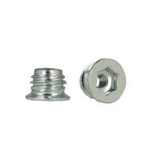 Mufa wkręcana z kołnierzem M4x8mm do cienkich płyt HPL