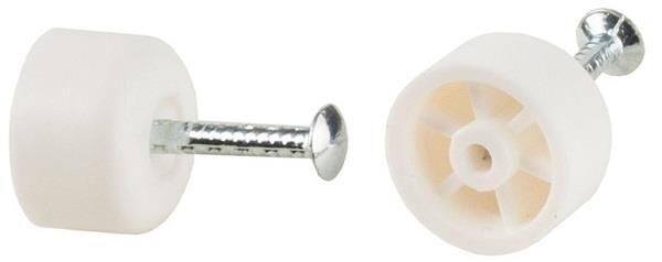 Wspornik półki #128 biały fi12x8mm z gwoździem