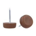 Ślizgacz plastik fi15x6mm gwóźdź brąz - 2
