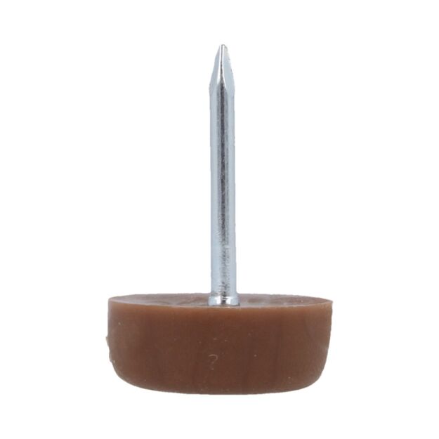 Ślizgacz plastik fi15x6mm gwóźdź brąz