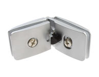 Zawias do drzwi szklanych 4-6mm SQUARE SEE-ME szkło-szkło aluminium - 2