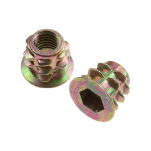 Mufa wkręcana z kołnierzem M6x13mm D613 żółty ocynk - 2