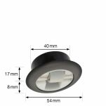 Mini rolka wpuszczana miękka TPR fi15mm mocny STOP otwór fi40mm OBROTOWA - 5