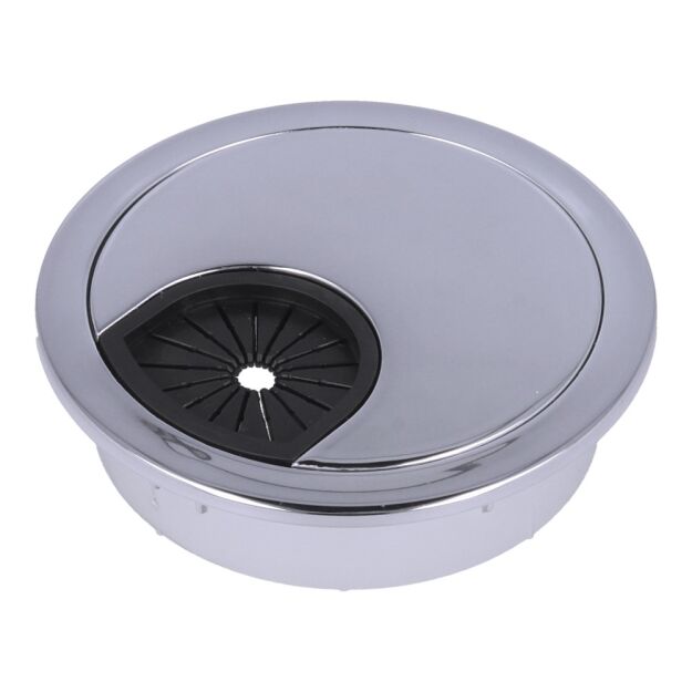Przepust kablowy SISO fi60x16mm plastikowy chrom