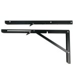Wspornik półki składany 400mm czarny - 4