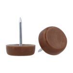 Ślizgacz plastik fi18x6mm gwóźdź brąz - 2