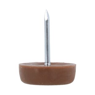 Ślizgacz plastik fi18x6mm gwóźdź brąz