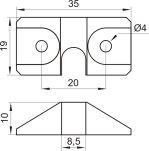 Drawer stop zamka centralnego plastik - 2