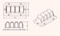 Prowadzenie kabli TRIK szary 110x65x42mm - 3