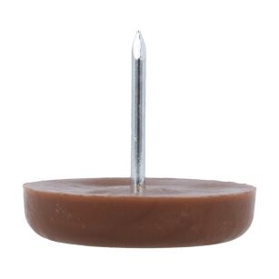 Ślizgacz plastik fi28x6mm gwóźdź brąz