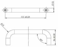 Uchwyt meblowy #5682 96mm stal nierdzewna SS201 stal szczotkowana - 2