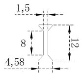 Profil do łączenia szkła 12mm 3m - 2