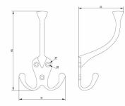 Wieszak meblowy GULLET brąz - 3