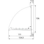 Wieszak MARS L/mat chrom/136x16x13,5mm - 3