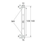 Wieszak MARS L/mat chrom/136x16x13,5mm - 4