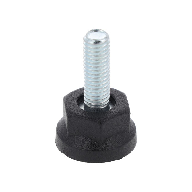 Stopka meblowa regulowana M8x23mm fi24 czarna
