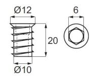 TWIST Mufa lewa fi10x1/4x20mm j.ocynk - 2