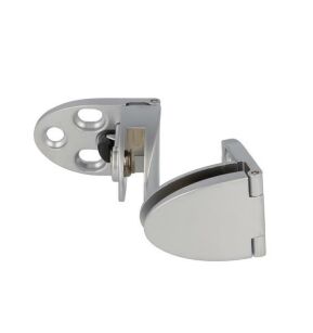 Zawias do drzwi szklanych 4-6mm BADGE II aluminium KOMPLET