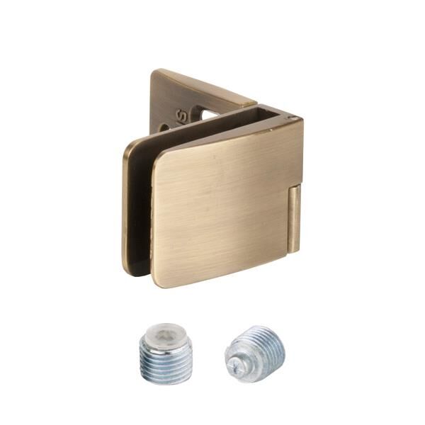 Zawias do drzwi szklanych 4-6mm SQUARE przelotowy prawy brązowy