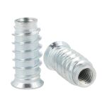 Mufa wkręcana z kołnierzem M8x28mm jasny ocynk - 2