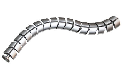 Prowadzenie kabli OVAL/790mm/srebrny kręgosłup