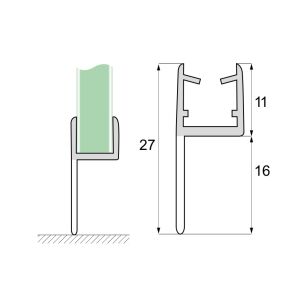 Uszczelka do kabiny prysznicowej S-5714 10mm 1,2m