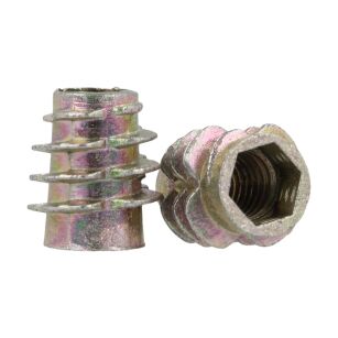 Mufa wkręcana bez kołnierza M6x13mm E żółty ocynk