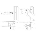 Obejma nogi stołu jednootworowa 60mm jasny ocynk #21 - 7