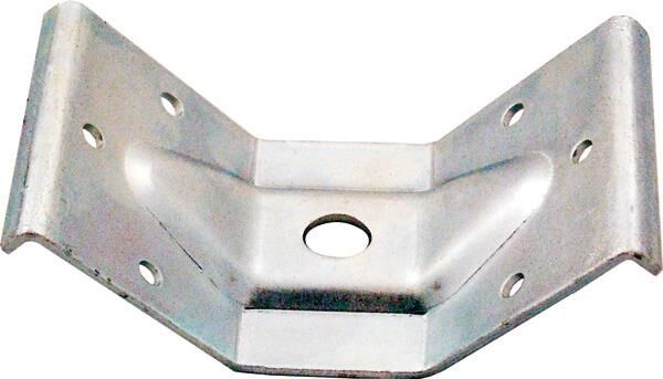 Obejma nogi stołu jednootworowa 60mm jasny ocynk #21