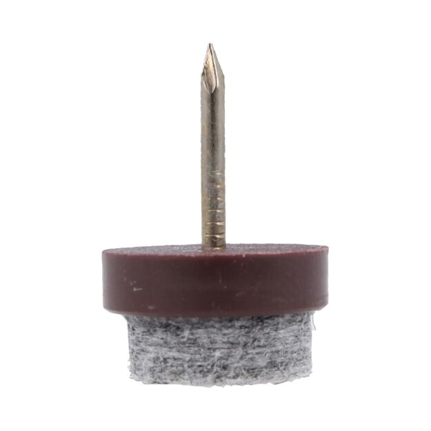 Ślizgacz z filcem fi15x8mm brąz