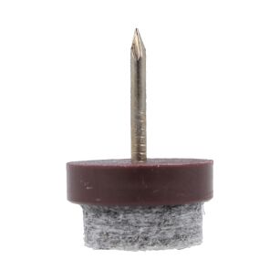Ślizgacz z filcem fi15x8mm brąz