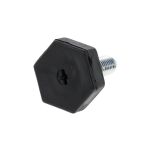 Stopka meblowa regulowana M8x25mm fi25 czarna - 2