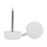 Ślizgacz plastik fi18x6mm gwóźdź biały - 2