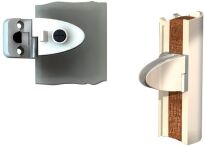 Zawias do drzwi szklanych 4-6mm BADGE krótki przelotowy prawy chrom - 4