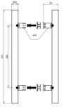 Pochwyt do drzwi sauny DRAVA fi25x400mm dwustronny SS304 drewno bukowe - 2
