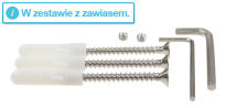 Kabina Zawias CPH 90 ściana/szkło SS 