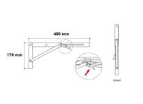 Wspornik półki składany 400mm SS304 - 2