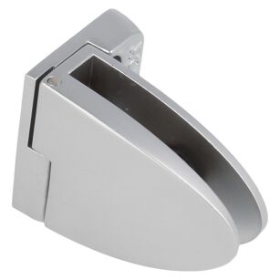 Zawias do drzwi szklanych 4-6mm BADGE krótki przelotowy lewy aluminium