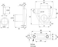 Zamek meblowy półokrągły zatrzaskowy SISO X856 fi19x22mm Milenium - 3
