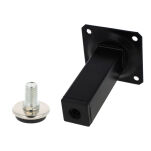Noga meblowa kwadrat 25x25mm regulowana H100mm czarna - 3
