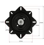 Obrotnica meblowa stalowa 160x160mm 90st z mechanizmem zwrotnym czarna - 4