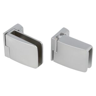 Zawias do drzwi szklanych 4-6mm SQUARE krótki aluminium KOMPLET 
