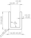 Profil U do kabin prysznicowych 10mm aluminium szczotkowane 3m - 2