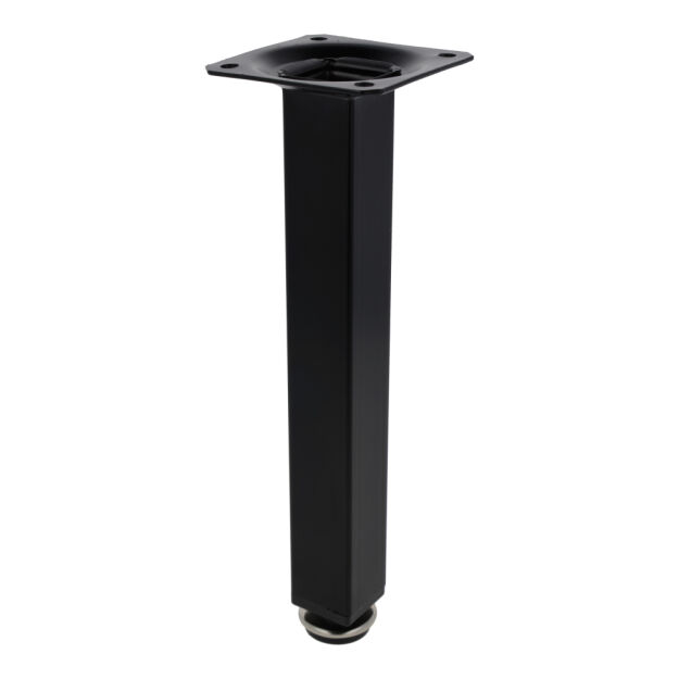 Noga meblowa kwadrat 25x25mm regulowana H200mm czarna