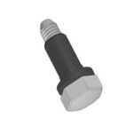 Stopka meblowa PIK z mufą M6x22mm/fi12m/czarna - 3