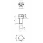 Stopka meblowa PIK z mufą M6x22mm/fi12m/czarna - 4