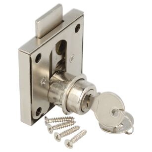 Zamek meblowy kwadratowy SERBIA fi21,5x23mm regulowany cylinder MK