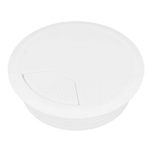 Przepust kablowy SISO fi60x21mm ABS ze sprężyną biały