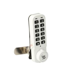 Zamek szyfrowy elektroniczny VIC pionowy do płyty max 22mm biały